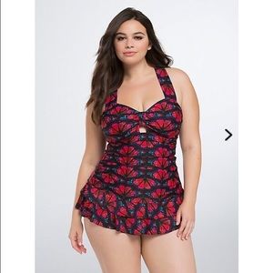 Torrid butterfly one piece swimsuit